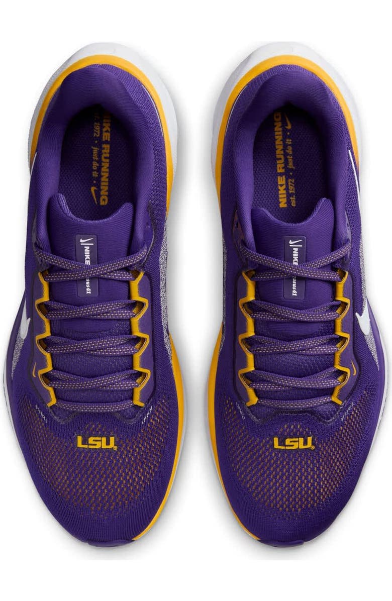 Nike Unisex Nike Purple LSU Tigers Zoom Pegasus 41 Running Shoes, Alternate, color,