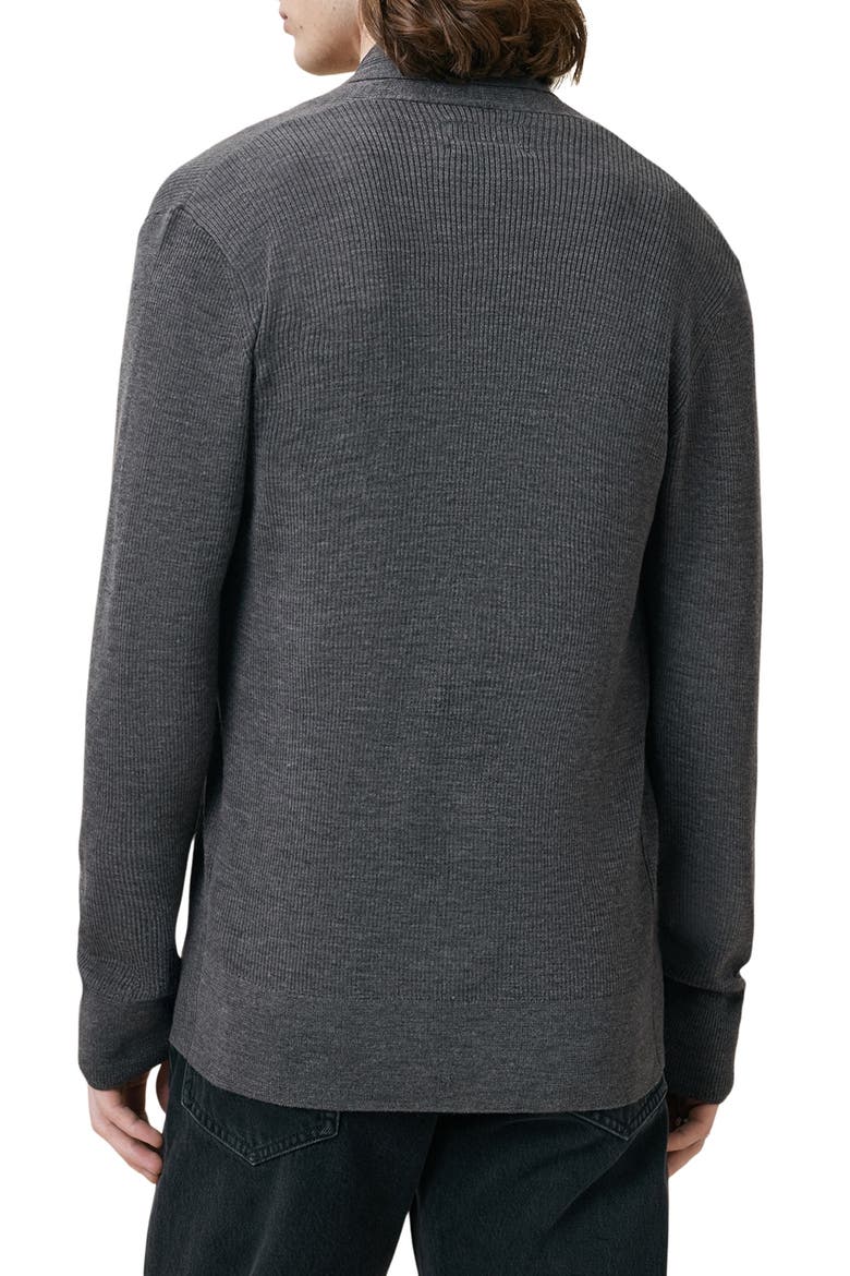 Mode Merino Wool Shawl Collar Cardigan, Alternate, color, MONUMENT GREY