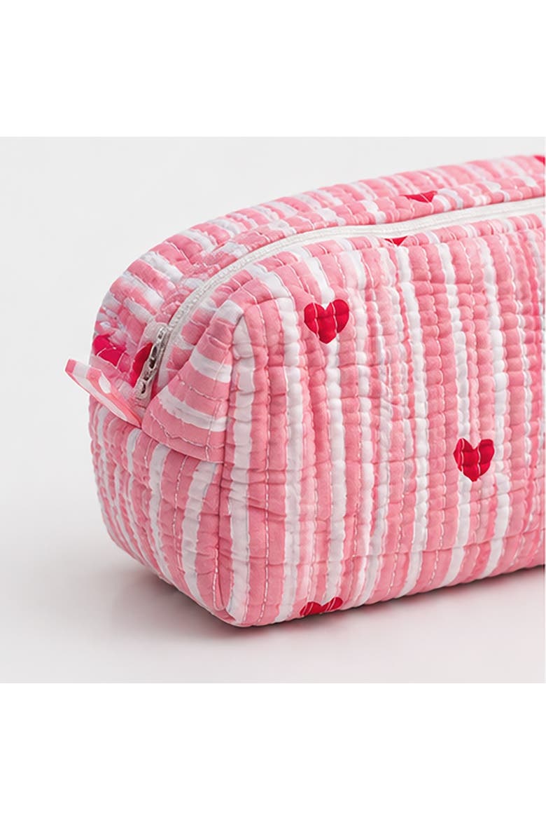 Little Hearts Cosmetic Pouch, Alternate, color, Pink