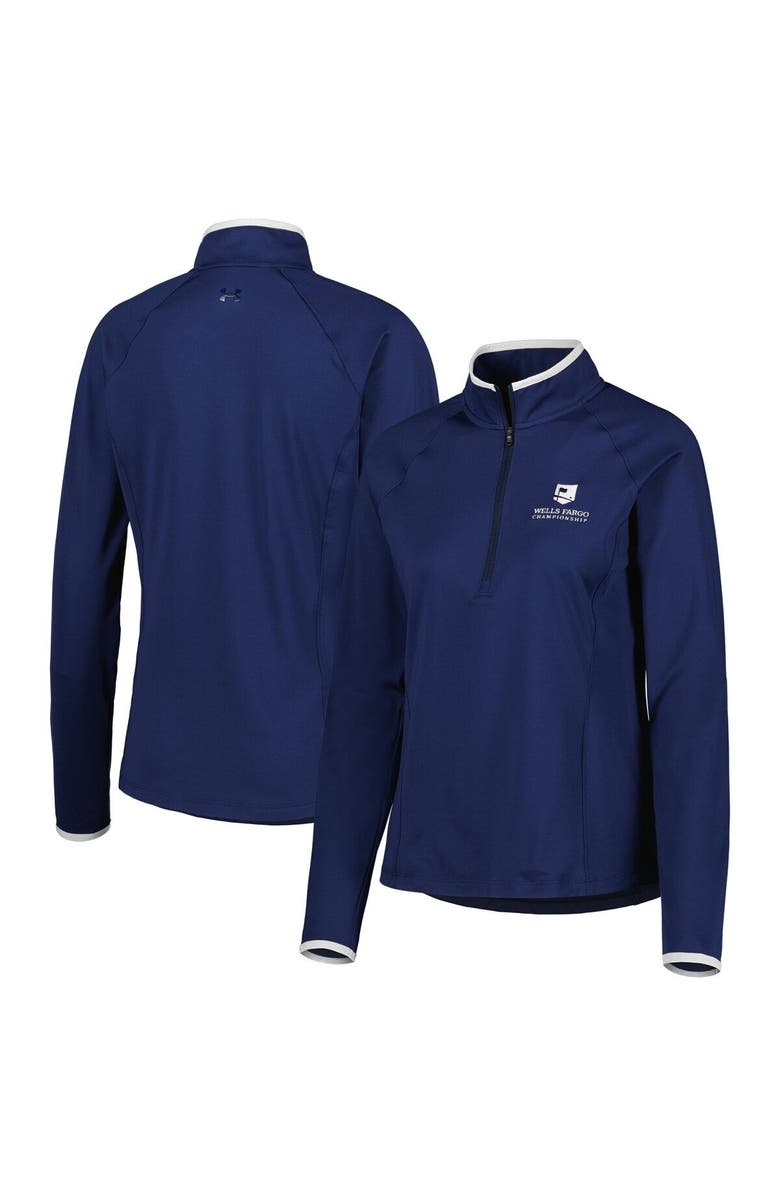 Under Armour Women's Under Armour Navy Wells Fargo Championship T2 Green Raglan Quarter-Zip Top, Main, color, Navy