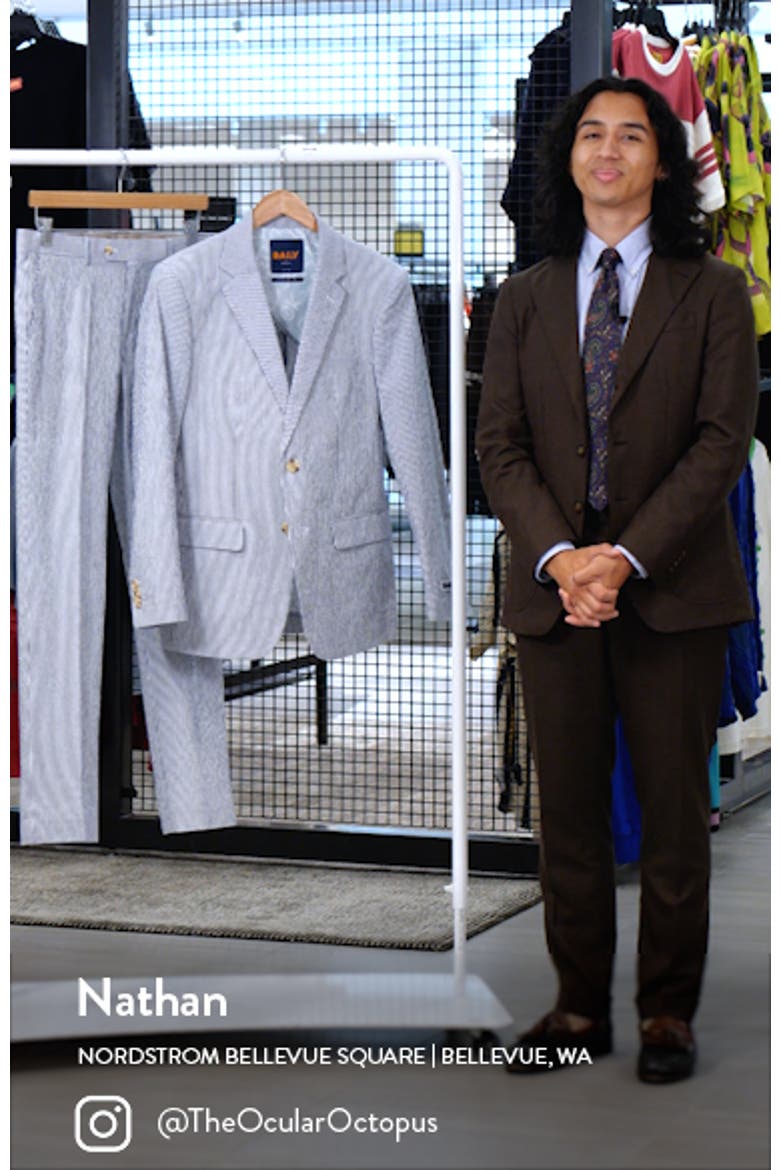 Daily Slim Fit Stripe Stretch Cotton Seersucker Suit video