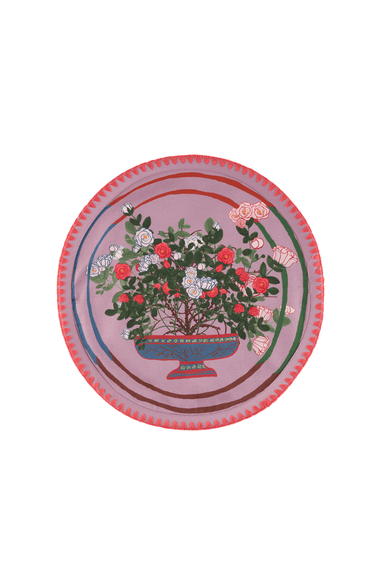 Sophie Williamson Design Round Placemats La Vie en Rose - Set of 6, Main, color, Pink