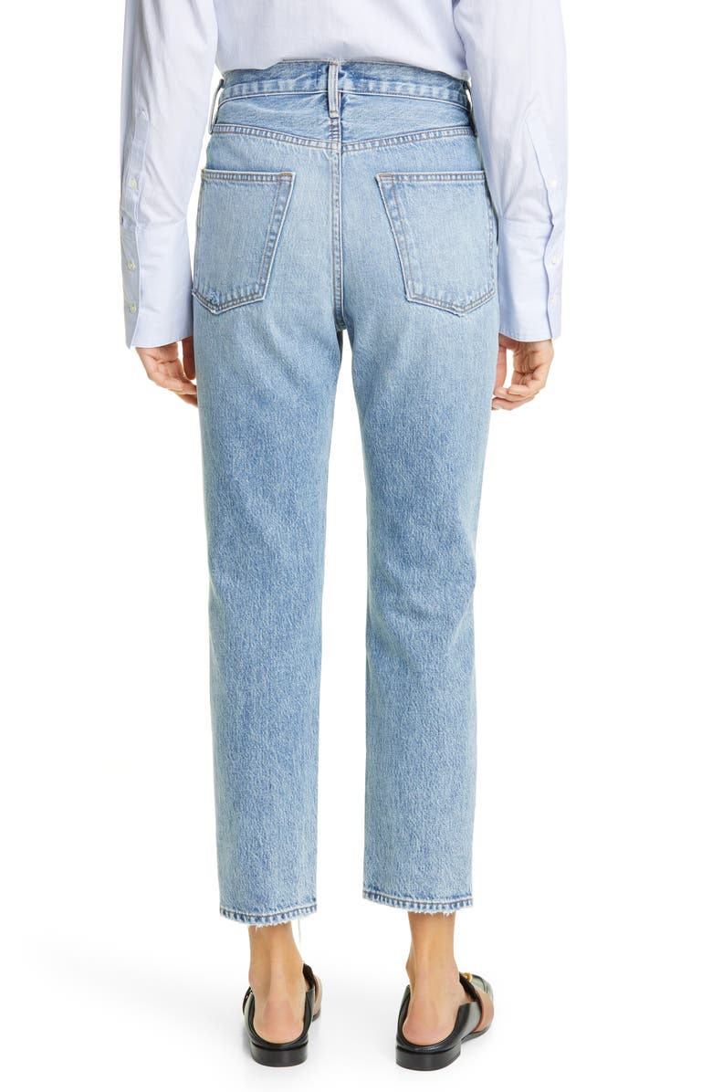 FRAME Le Original Ripped High Waist Ankle Boyfriend Jeans, Alternate, color, 