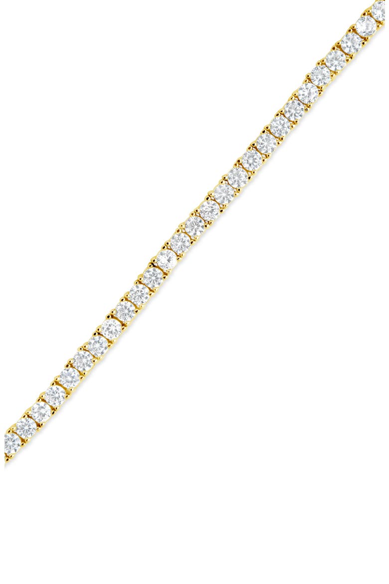 14K Gold Plated Cubic Zirconia Tennis Bracelet, Alternate, color, GOLD