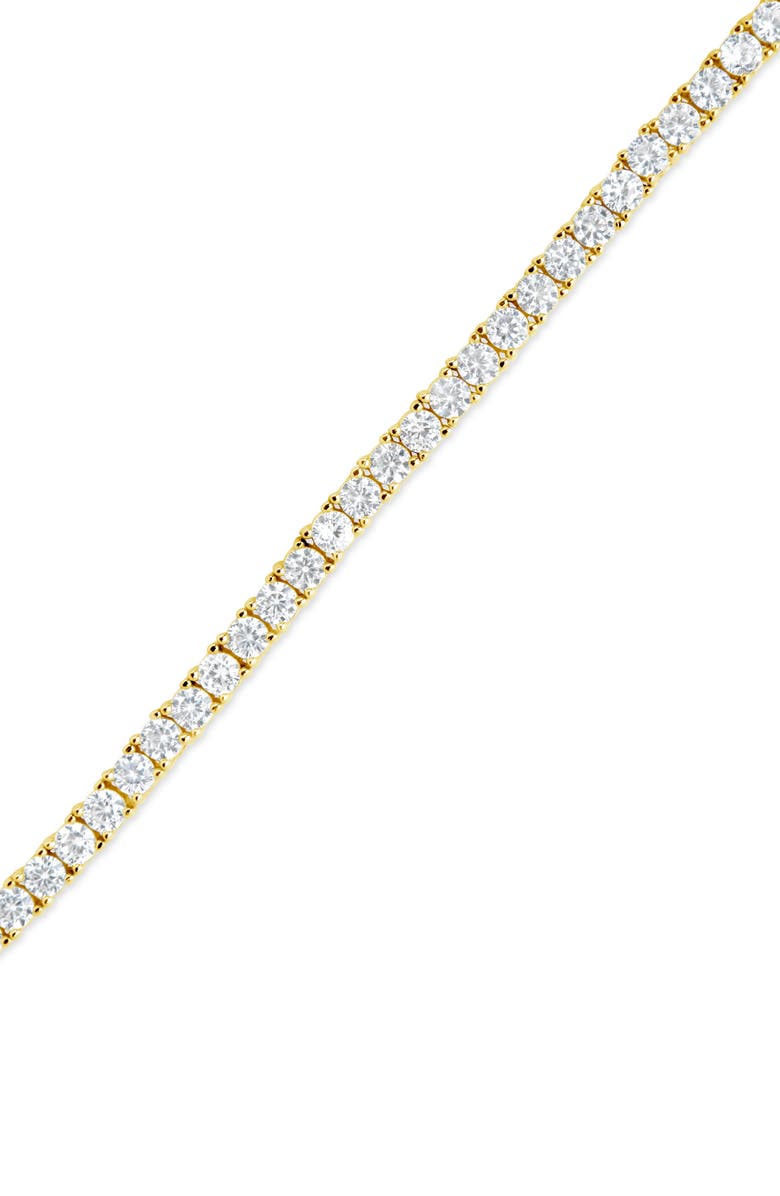 Sterling Forever 14K Gold Plated Cubic Zirconia Tennis Bracelet, Alternate, color, Gold