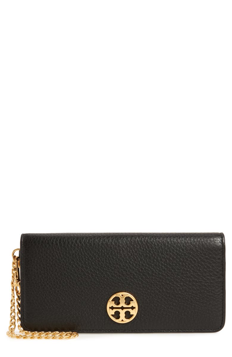 Tory Burch Chelsea Leather Wristlet Wallet, Main, color, 