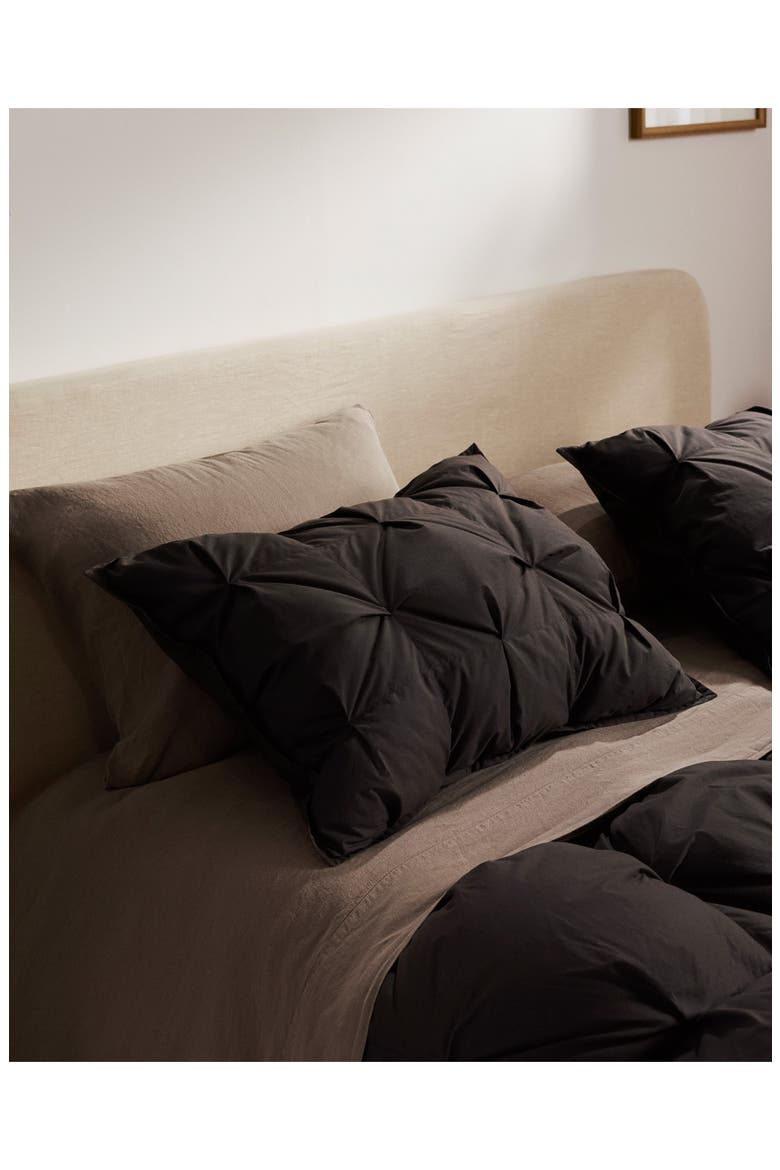 Organic Cotton Puff Sham Set, Alternate, color, ONYX