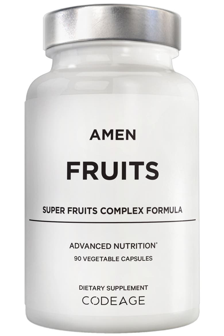 Amen Fruits Daily Vitamins Supplement, Main, color, White