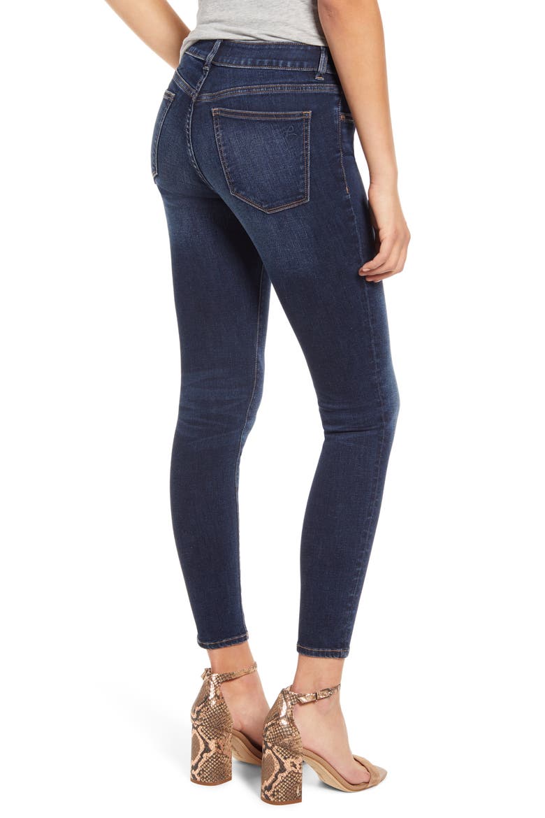 Instasculpt Florence High Waist Ankle Skinny Jeans, Alternate, color, WRITE