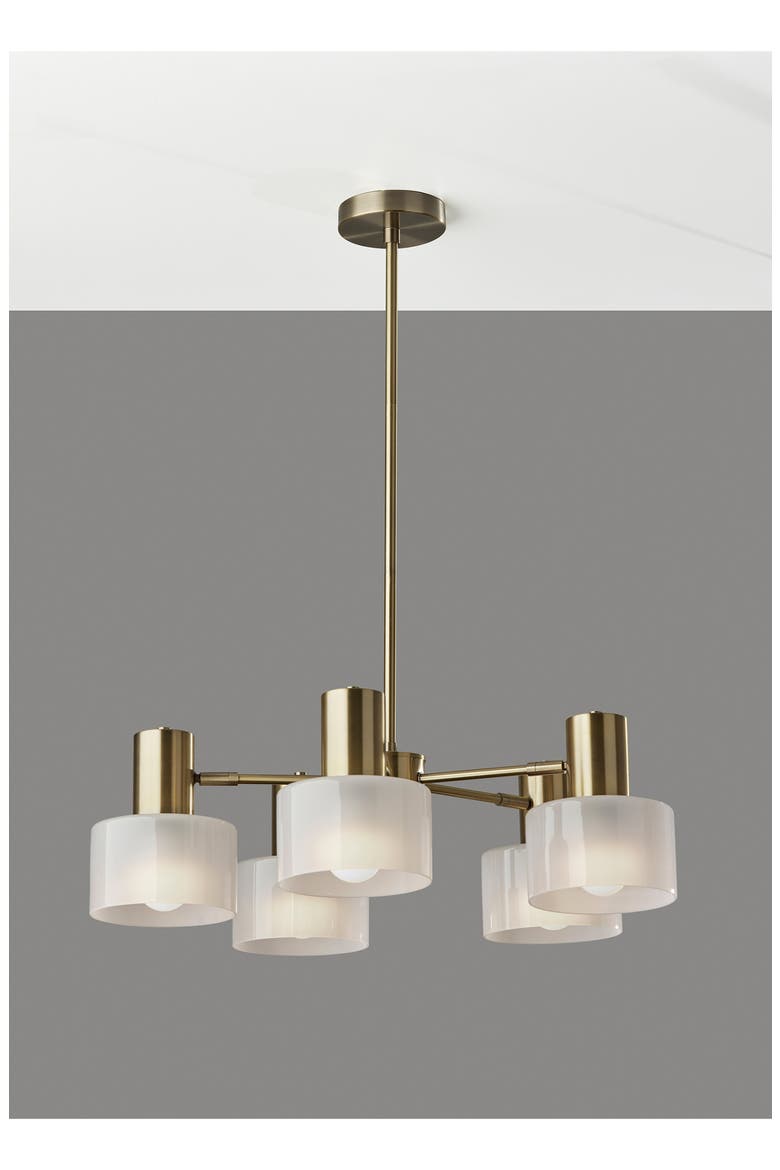 Rhodes Chandelier, Alternate, color, ANTIQUE BRASS