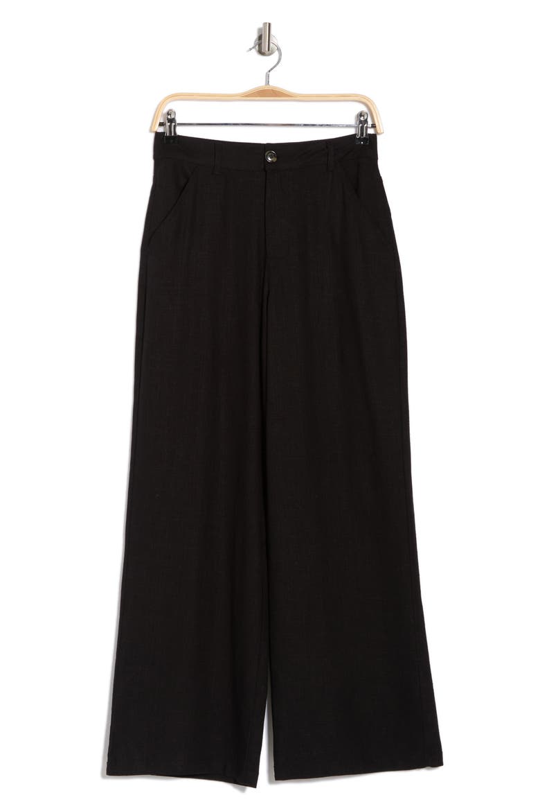 Delilah Wide Leg Pants, Alternate, color, BLACK
