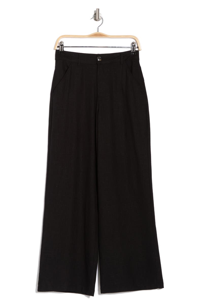 Love By Design Delilah Wide Leg Pants, Alternate, color, Black