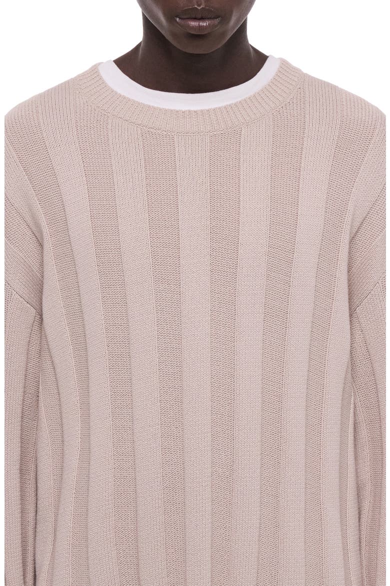 Oversize Ribbed Sweater, Alternate, color, PUTTY