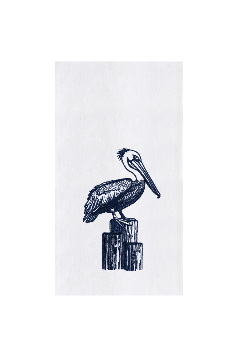 Blue Pelican Kitchen and Bathroom Embroidered Hand Towel, Main, color, Blue