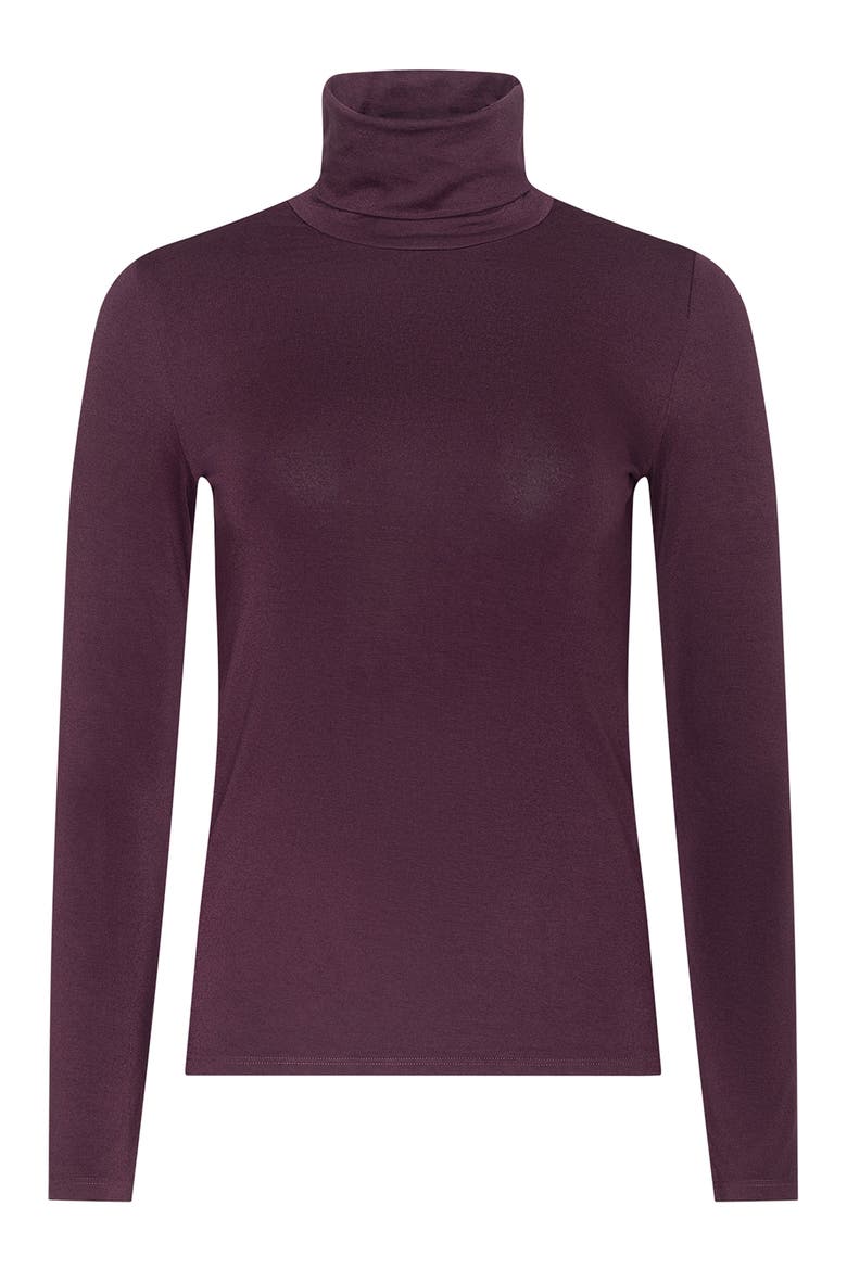 Lani Turtleneck Top, Alternate, color, DEEP SANGRIA