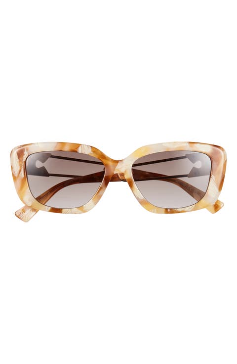 55mm Gradient Rectangular Sunglasses