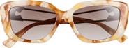 Moschino 55mm Gradient Rectangular Sunglasses