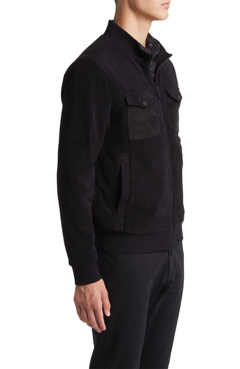 Robert Barakett Dunbar Mixed Media Zip Jacket, Alternate, color, 