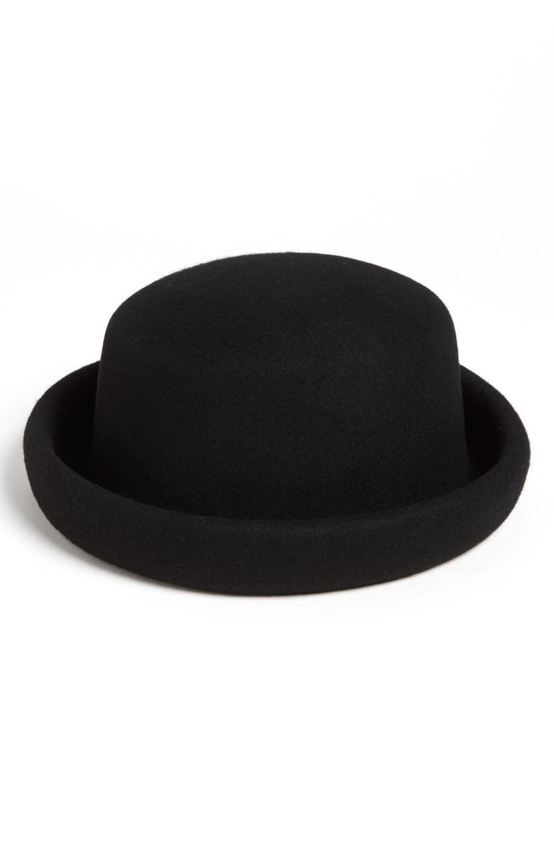 Topshop 'Pork Pie' Bowler Hat, Main, color, 