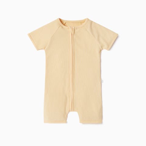 Ribbed Summer Zip-Up Sleepsuit (Baby)