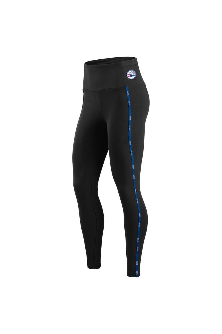 Women's WEAR by Erin Andrews Black Philadelphia 76ers Athletic Stretch Leggings, Alternate, color, Black
