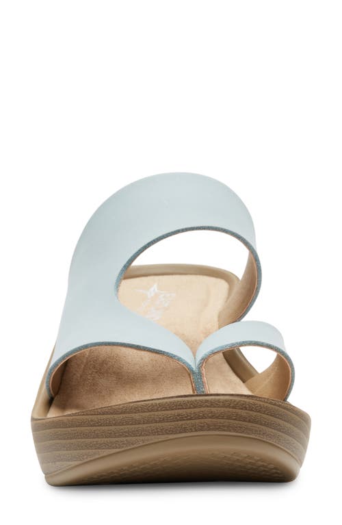 Eastland Laurel Leather Platform Wedge Sandal In Blue