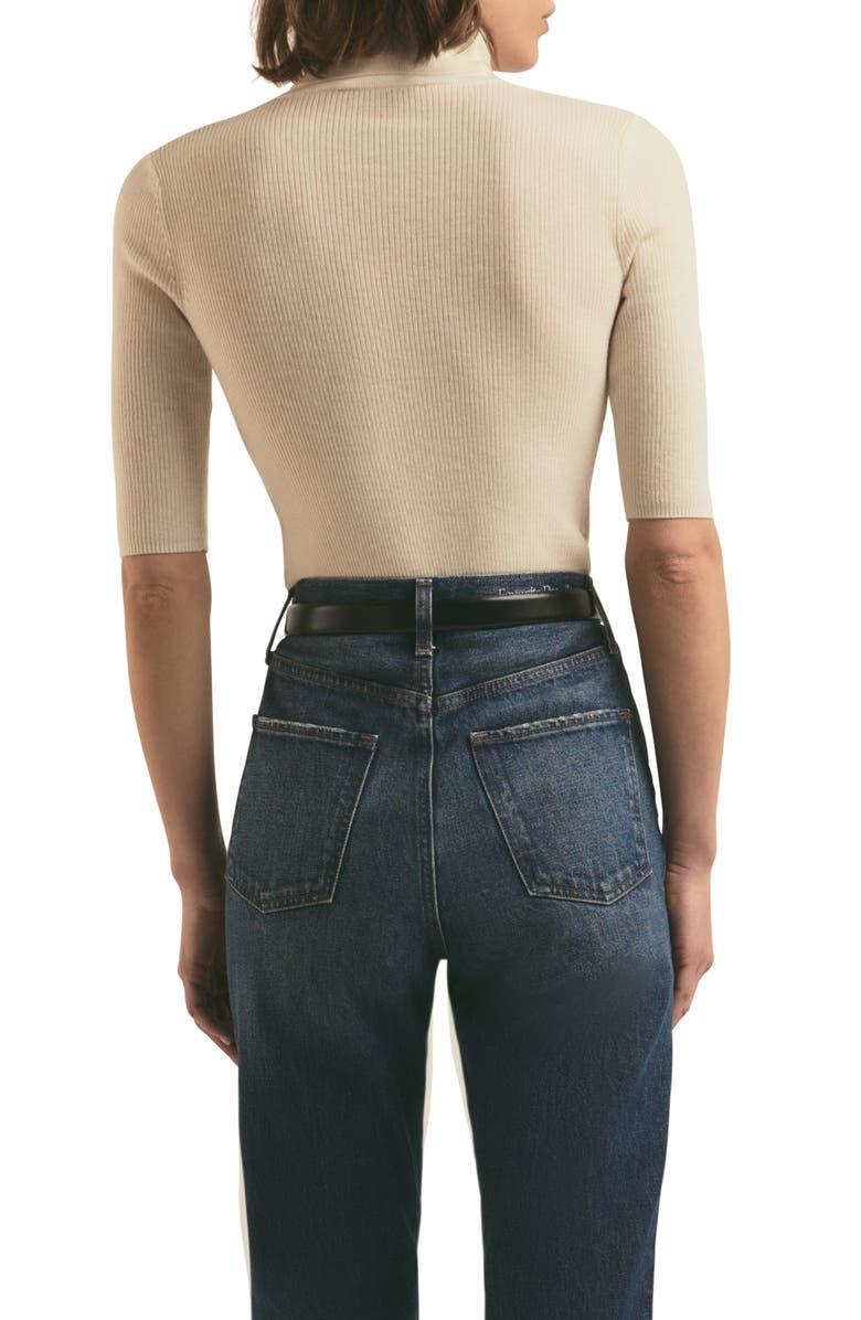 Favorite Daughter The Amelia Merino Wool Turtleneck Top, Alternate, color, Ivory