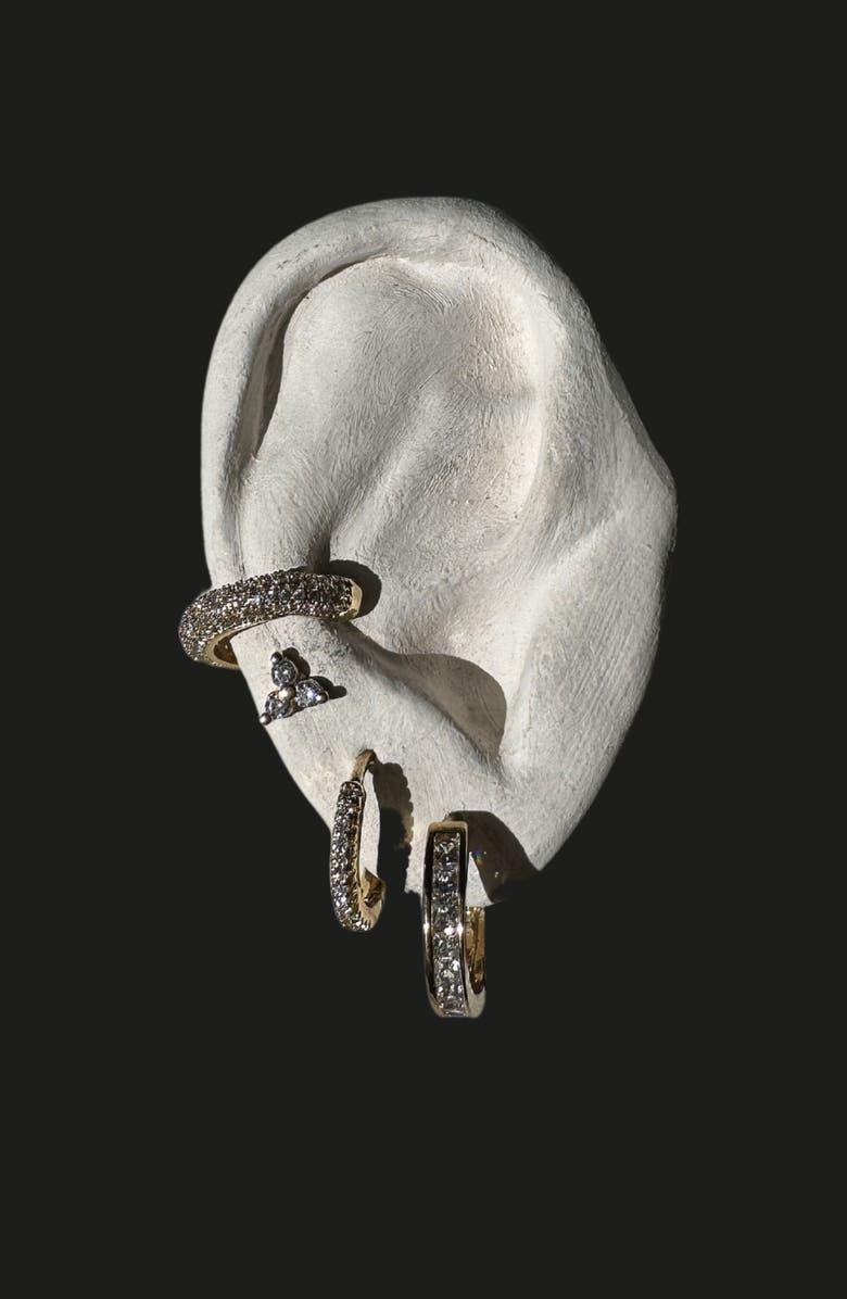 Child of Wild Divine Light Huggie Hoop Earrings, Alternate, color, Gold