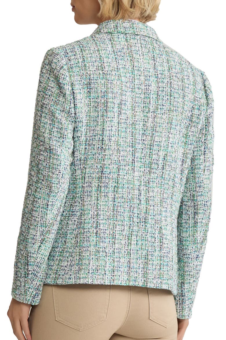Faux Double Breasted Tweed Jacket, Alternate, color, KELLY MULTI