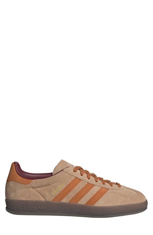 Shop Adidas Originals Adidas Gazelle Indoor Sneaker In Sandstone/ochre/shadow Red