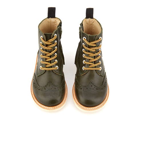 Young Soles Sidney Brogue Boot In Green