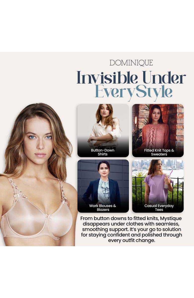 Dominique Intimates Mystique Seamless Minimizer Bra, Alternate, color, Mocha
