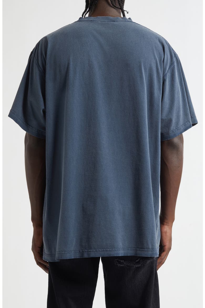 Medium Fit Luxury Cotton T-Shirt, Alternate, color, 8593 WASHED NAVY/ WHITE