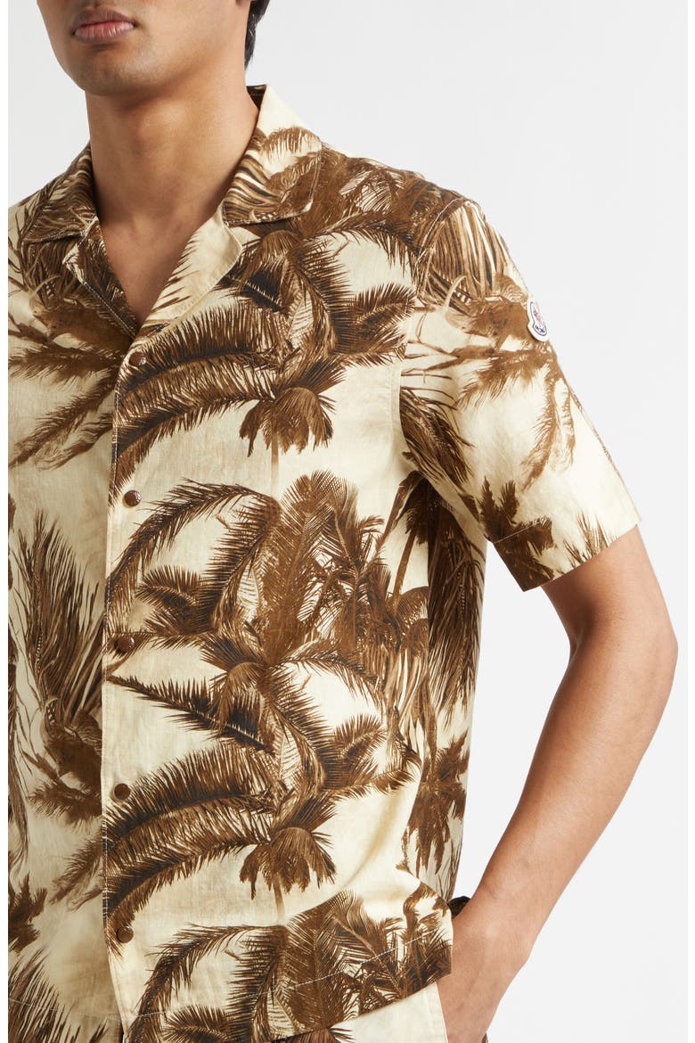 Cotton & Flax Camp Shirt, Alternate, color, BEIGE