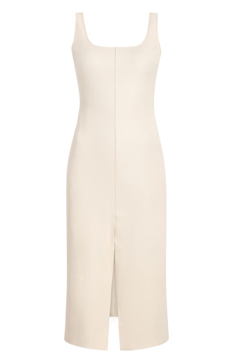 Commando Faux Leather Midi Tank Dress, Alternate, color, Ivory