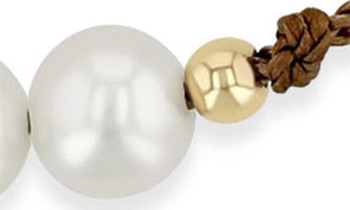 Zoë Chicco 14k Yellow Gold Cultured Freshwater Pearl Trio Cord Slider Bracelet In 14k Yellow Gold