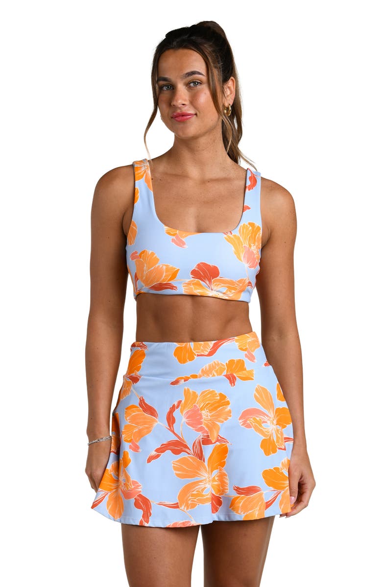 La Blanca Outline Floral Active Skort, Alternate, color, Drift