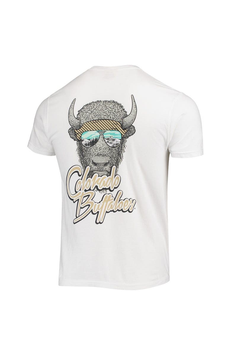 IMAGE ONE Men's White Colorado Buffaloes Mascot Bandana T-Shirt, Alternate, color, White