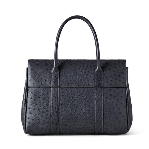 Mulberry Bayswater Leather Satchel In Blue