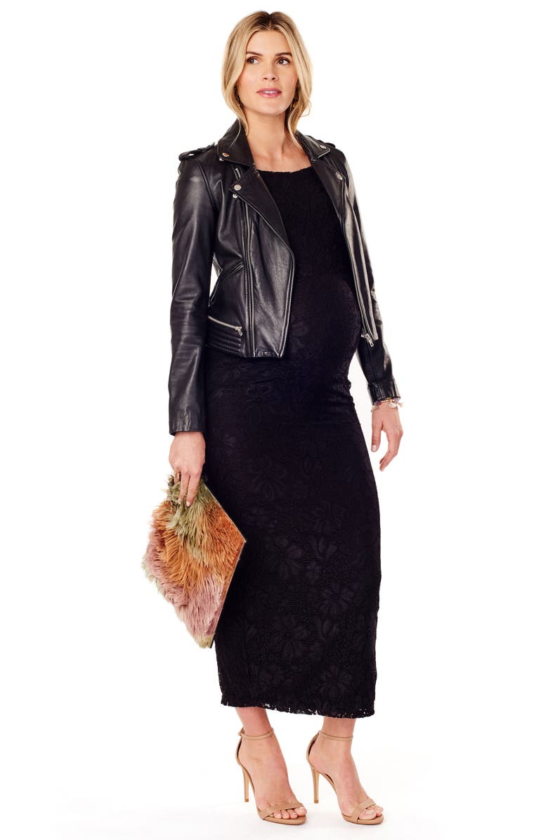 Ingrid & Isabel<sup>®</sup> Lace Column Maternity Maxi Dress, Alternate, color, 