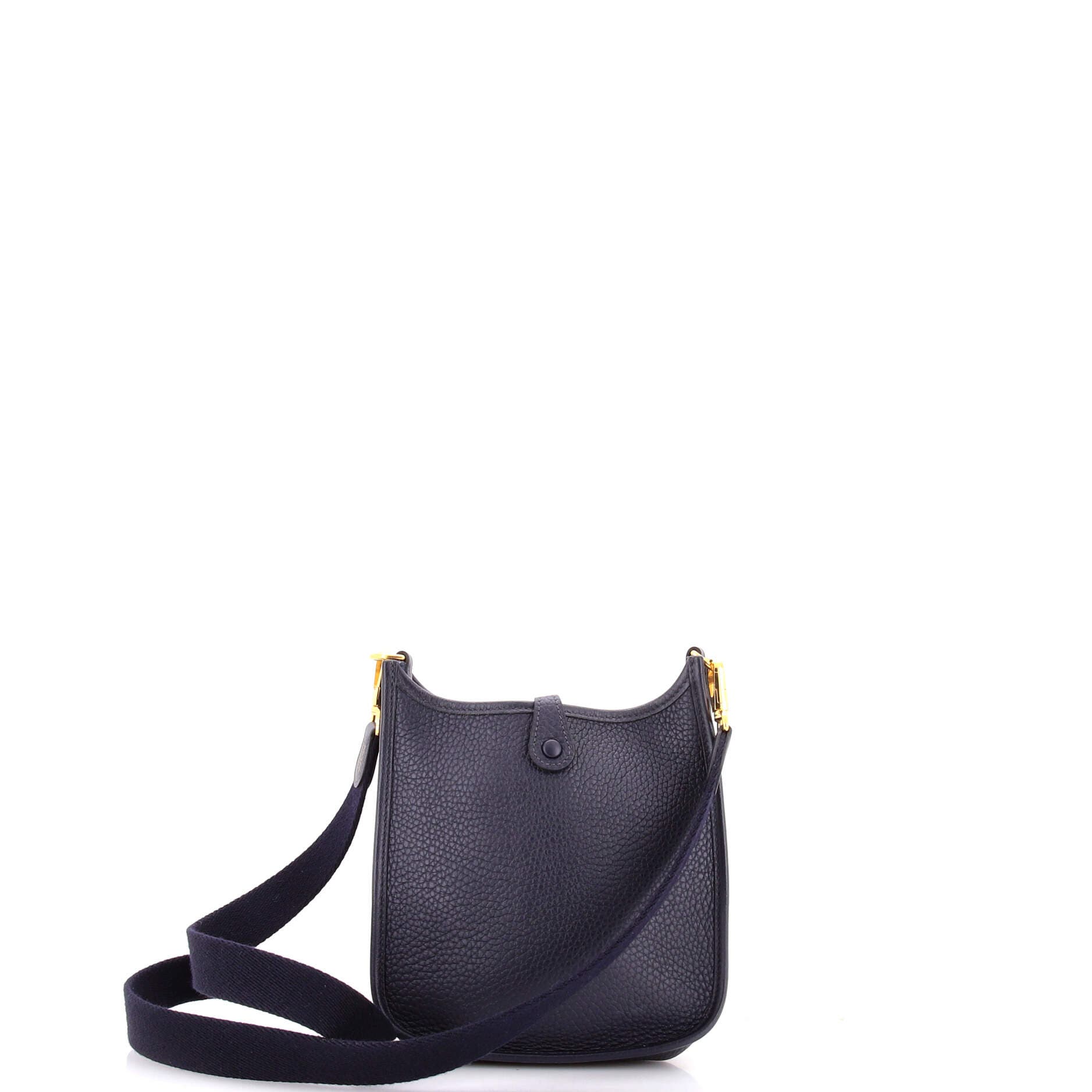 Pre-Owned Hermes Evelyne Bag Gen III Clemence TPM, Alternate, color, Bleu Nuit