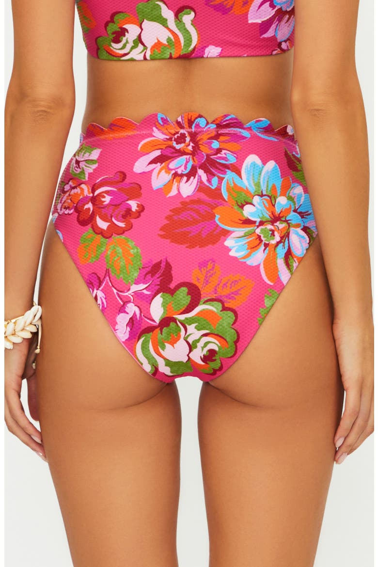 Nessa Scallop High Waist Bikini Bottoms, Alternate, color, SUGAR BLOOM