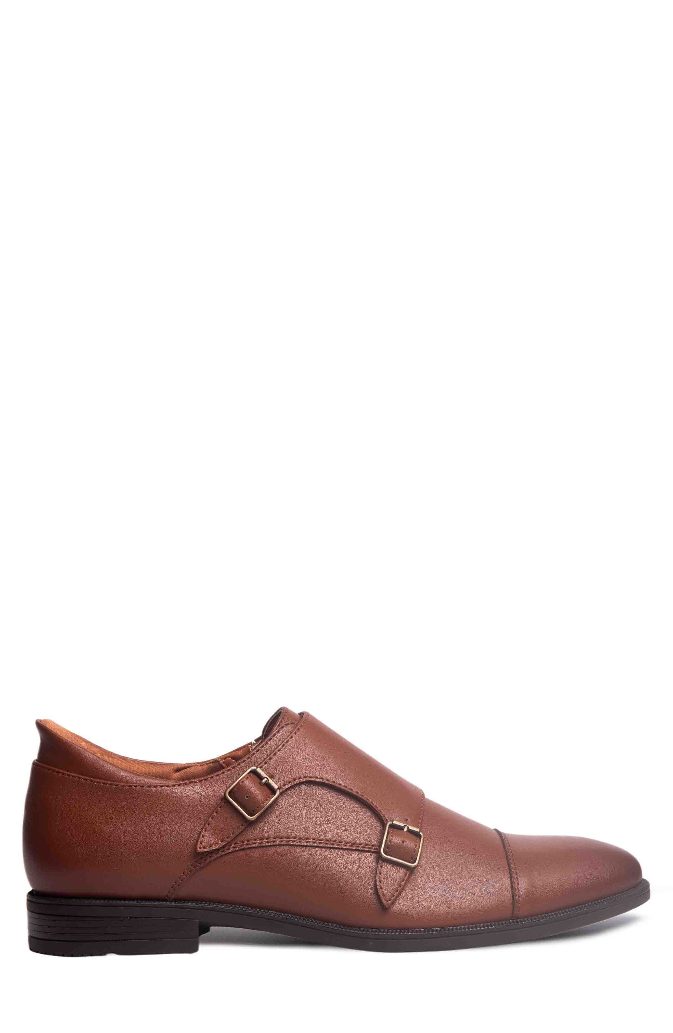 Olive Street Double Monk Dress Oxford, Alternate, color, COGNAC