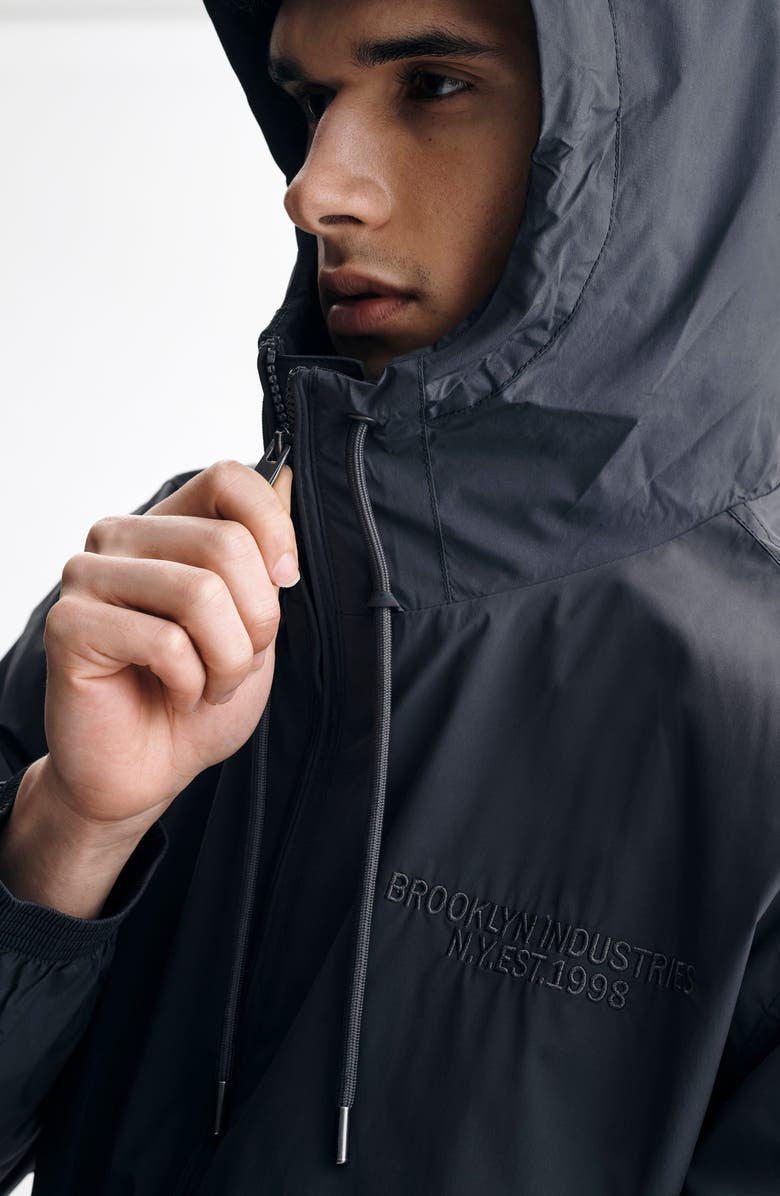 Brooklyn Industries Hooded Jacket, Alternate, color, Black Sand