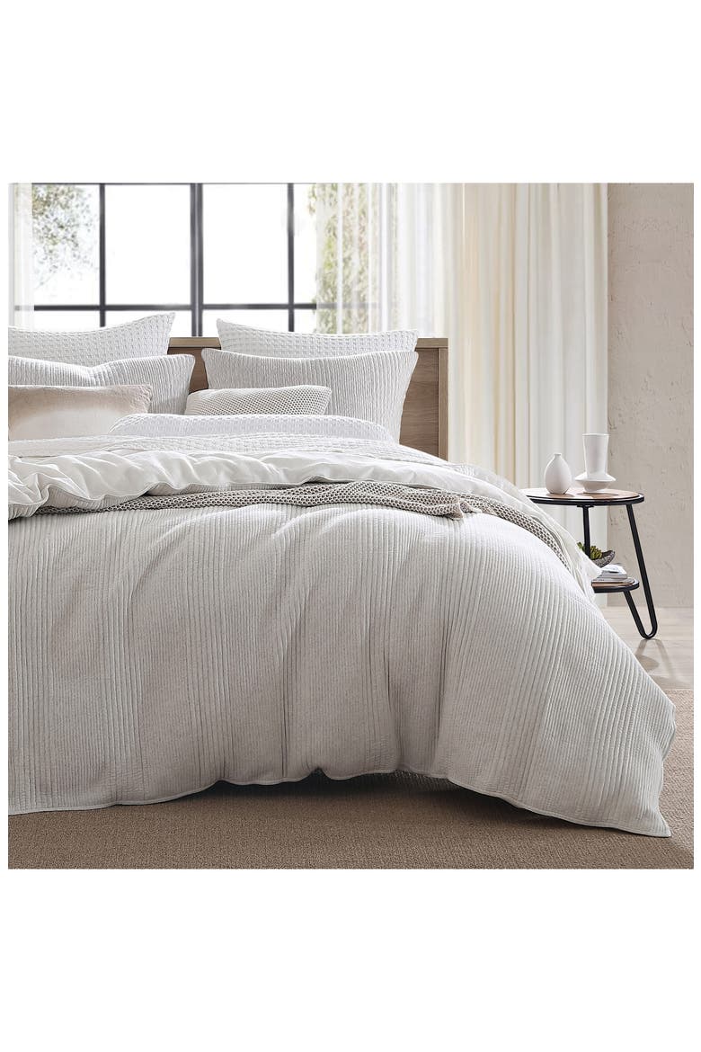Pure Rib Comforter & Sham Set, Alternate, color, HEATHERED GREY