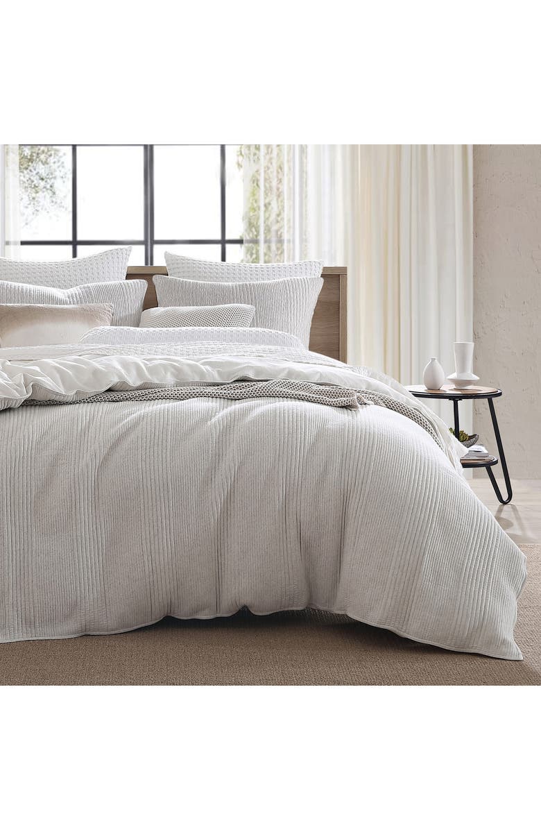 DKNY Pure Pure Rib Comforter & Sham Set, Alternate, color, Heathered Grey