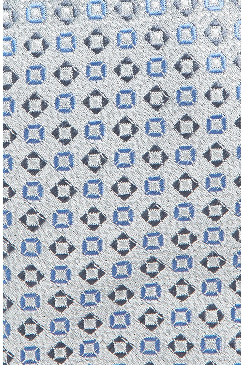 Micro Medallion Silk Tie, Alternate, color, GREY
