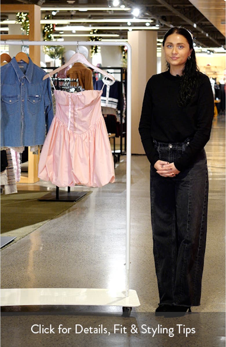 Melaina Strapless Bubble Hem Minidress, sales video thumbnail