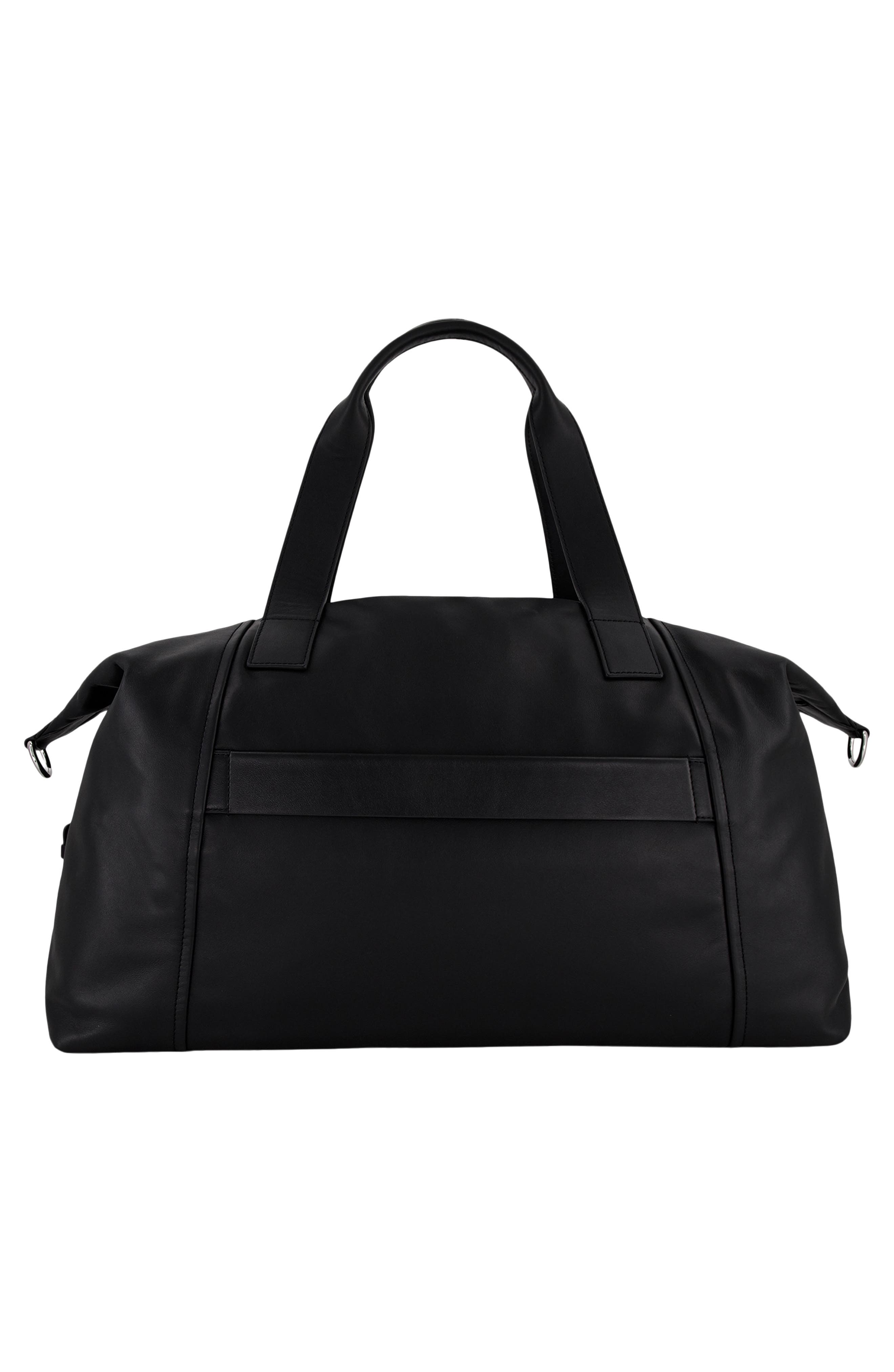 Vince Westmore Leather Duffle Bag, Alternate, color, Black