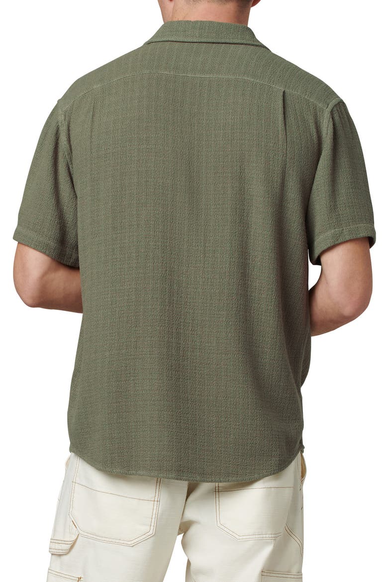 Scott Short Sleeve Linen Blend Button-Up Shirt, Alternate, color, LICHEN DOBBY